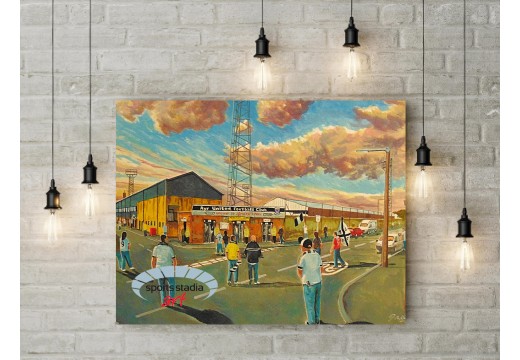 Somerset Park Stadium 'Going to the Match' Fine Art Canvas - Ayr United FC Somerset Park Stadium 'Going to the Match' Fine Art Canvas - Ayr United FC